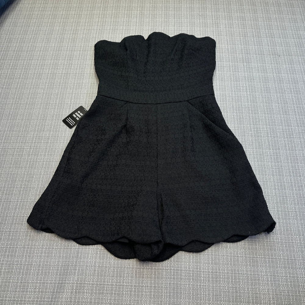 Express Black Strapless Jumpsuit